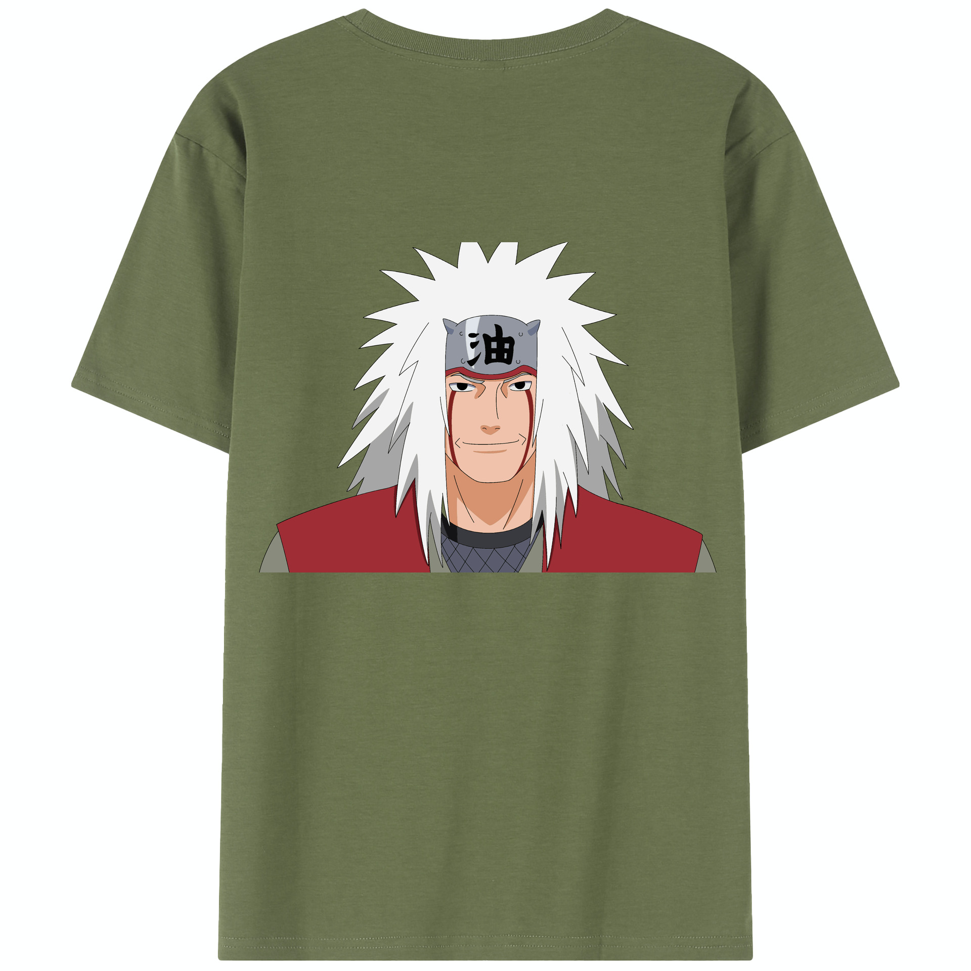 （画像用） NARUTO -ナルト- 自来也（じらいや） Jiraiya 綿100％半袖Tシャツ（背面プリント）